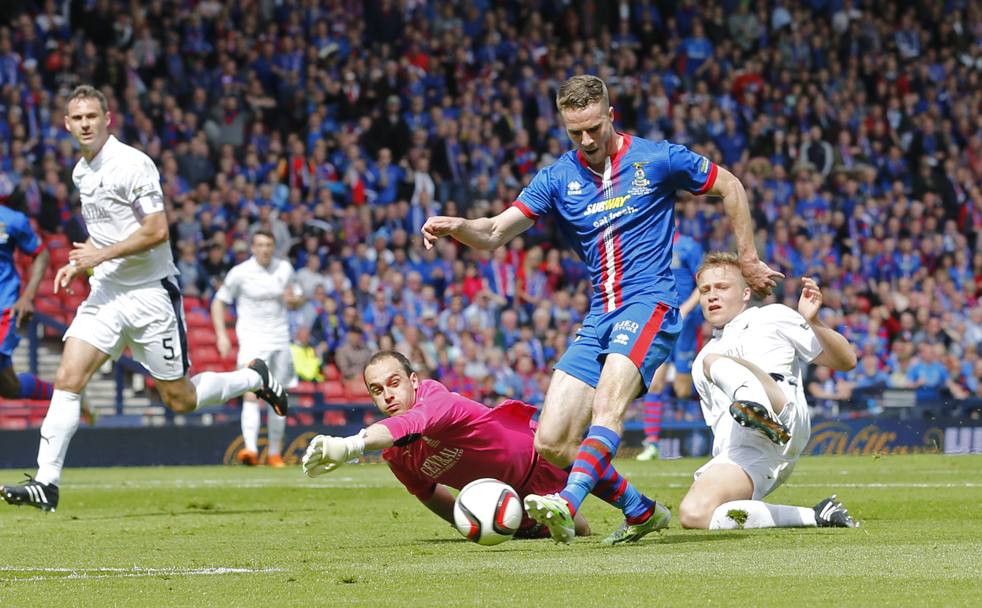 Il gol del vantaggio targato Inverness segnato da Marley Watkins (Reuters)